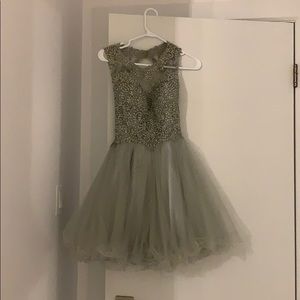 Grey Grade 8 Grad Dress